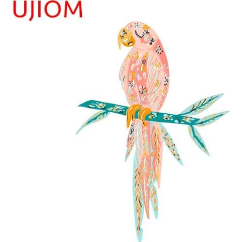 UJIOM Cute Parrot Doodle Hand Drawn Decor Poster Customizable Personalise Living Room Decoration Wall Stickers Waterproof