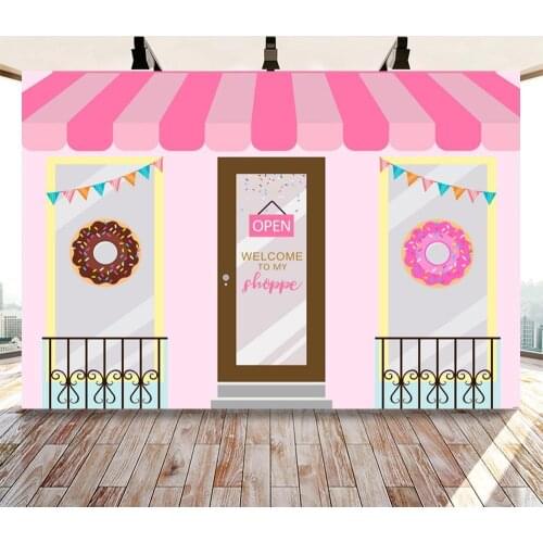 Candy Shop Theme Party Sweet Birthday Backdrops Ice Cream Photophone Vinyl Baby Customized Photography Backgrounds Banner