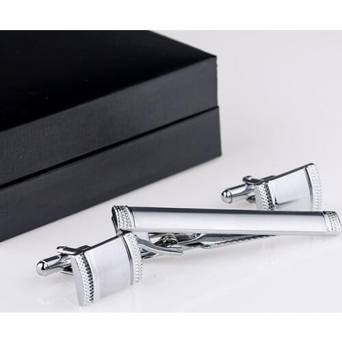 High Quality Cuff links & Necktie / Tie Pin For Mens Gift Tie Bars Set of Cufflinks And Tie ClipS Free Shipping QiQiWu CT-1015