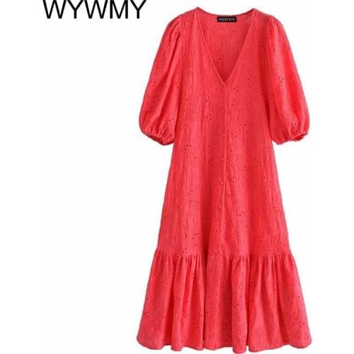 Красные летние платья WYWMY China At AliExpress