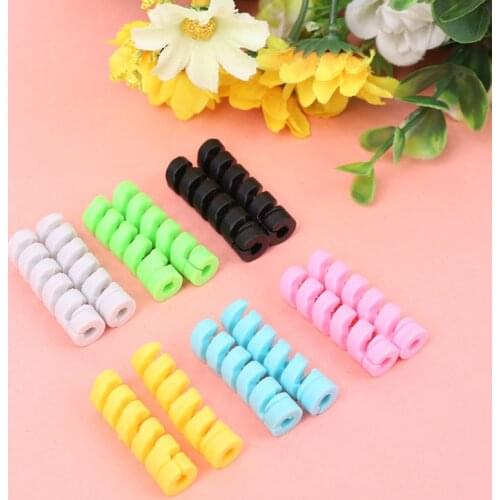 2pcs Cable Protector Bobbin Winder Data Line Case Rope Protection Spring Twine For Phone USB Earphone Cover 77HA