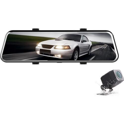 10 Inch LCD Mirror Car DVR Full HD 1080P Dash Camera Rearview Dual Lens Night Vision Video Parking Mode Recorder Registrator
