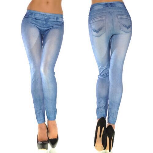 Women New Fashion Classic Stretchy Slim Leggings Sexy imitation Jean Skinny Jeggings Skinny Pants big size bottoms hot sale