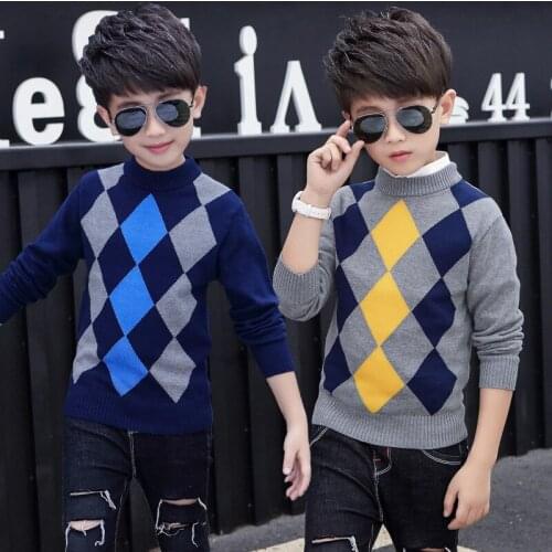 Winter Keep warm Cotton products clothing Boys Girls Sweater O-Neck pullover Sweater Kids clothes childrens Sweater Clothes