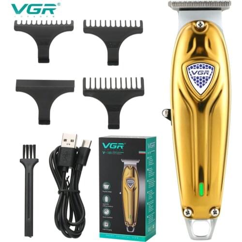 VGR 188 Golden Barber Hair Clipper Washable Electric Hair Trimmer Rechargeable Professional Hair Machine Trimmer For Men Barber