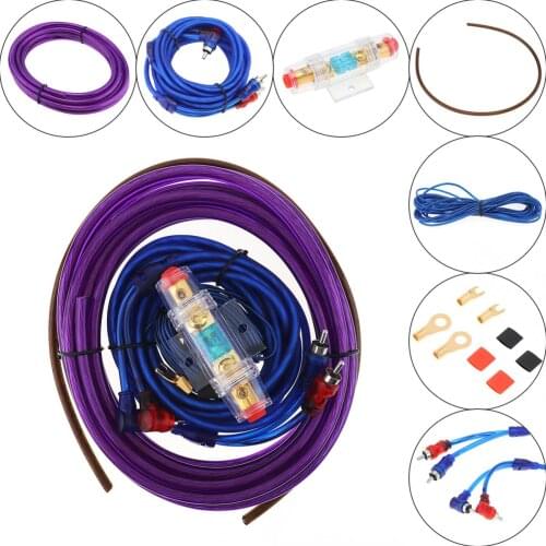 1 Set 6 Gauge Amp Kit Amplifier Install Flexible Wiring Complete 4 Ga Installation Cables for Installer