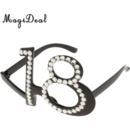 18th Birthday Rhinestone Party Glasses Sunglasses Birthday Party Fancy Dress
