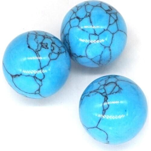18mm Nice Blue Turquoise Reiki Sphere Healing Ball Home Decor 3Pc