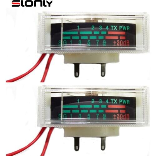 2pcs（One Pair) Panel Level Signal Indicator Head VU Meter with Backlight TX PWR DB Meter Electronic Instrument Indicator +3DB