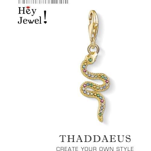 2020 Brand New Bohemia Design Bright Colourful Snake Pendants Charm in 925 Sterling Silver Power Animal Jewelry Gift For Women