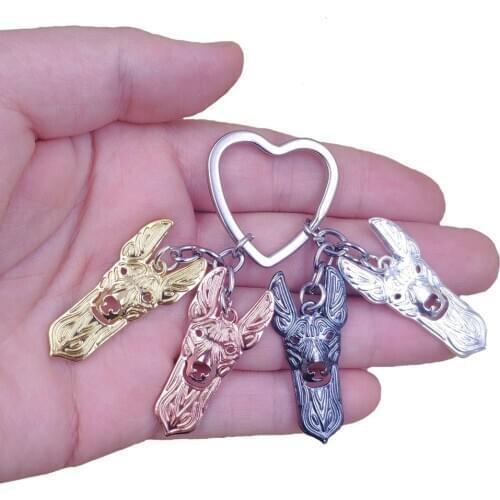 2021 Cute Cirneco dell'Etna Dog Animal Cute Gold Silver Plated Keychain For Bag Car Women Men Girls Boys Love Jewelry K195
