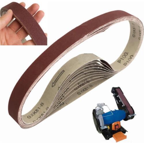 10PCS 760mmx25mm Abrasive 120 Grit Sanding Belts Fits For Rexon Clarke