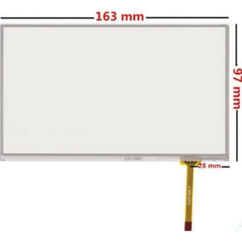 Free shipping 5PCS/A LOT 7 inch 4 wire resistive Touch screen handwriting screen size: 163mm*97mm 163*97mm