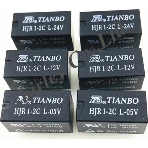 Free Shipping 50PCS 100% NEW telecom 5V relay HJR 1-2C L-05V 12V 24VDC 8p 1A
