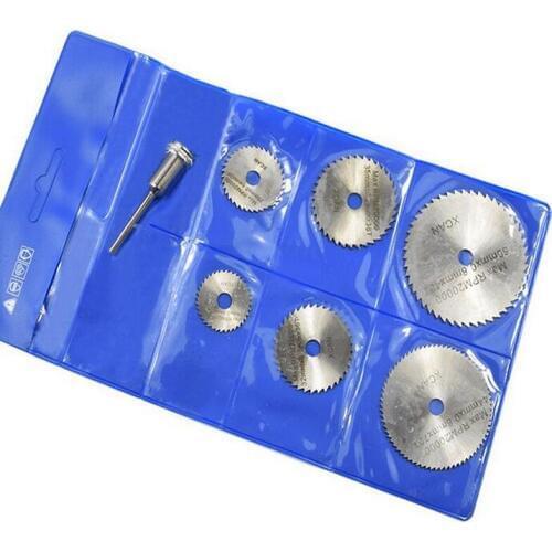 Free shipping of hot sale Mini hss 6pcs saw blade dremel disc for rotary tools for copper aluminium wood plastic fiber glass cut