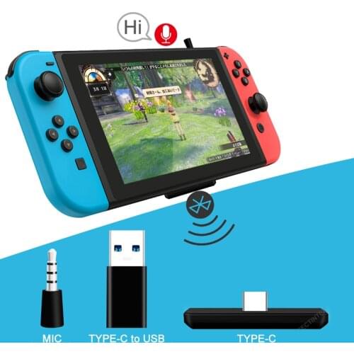 For Nintendo Switch Audio Receiver transmitter Wireless USB/Type-C Bluetooth Adapter For PS4 Console Converter For PC