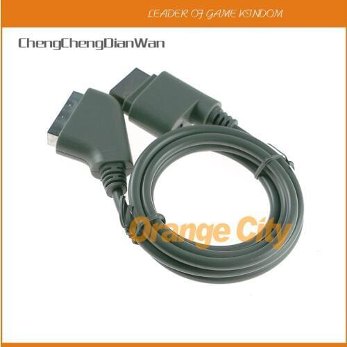 ChengChengDianWan high quality 1.8M 6ft Scart RGB HD TV Audio Video AV cable for xbox360 xbox 360 5pcs/lot