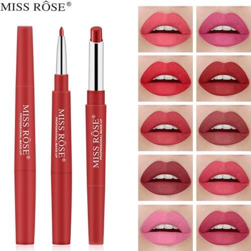 Double Ended Long Lasting Velvet Lipstick Pencil Lipstick Waterproof Lipsticks Matte lips Makeup 1pc