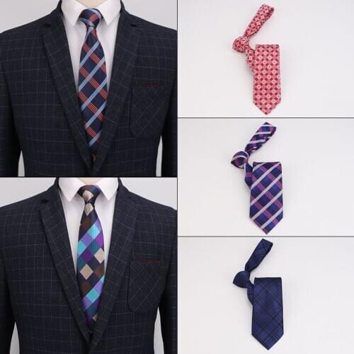 SHENNAIWEI 8cm tie for men jacquard striped neckties mens gift gravatas para homens Suit accessories