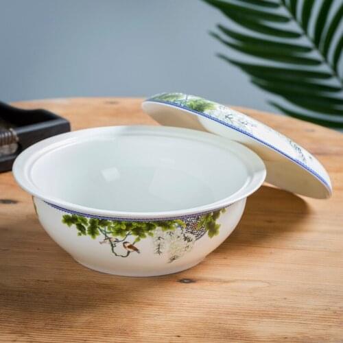 Ceramic large-size vegetable soup bowl chinese household high-quality Bone China large soup bowl sauerkraut fish water vegetable