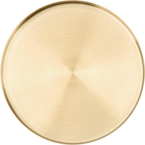 Kitchen Stainless Steel Storage Tray Space Saving Organizer Jewelry Display Plate Round Multifunctional Bathroom Gold Trays