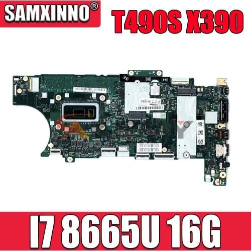 For Lenovo ThinkPad T490S X390 Laptop Motherboard NM-B891 FRU;01HX946 01HX951 CPU;I7 8665U 16G