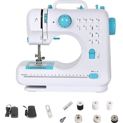 Mini Sewing Machines, Portable Electric Heavy Duty Machines With Foot Pedal Double Thread 12 Built-In Stitches,US Plug