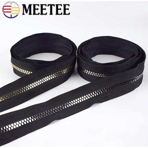 4Meters Meetee 5# Resin Zipper Open-end for Sewing Lugage Zips Repair Jackets Coat Down Zippers DIY Garment Accessories