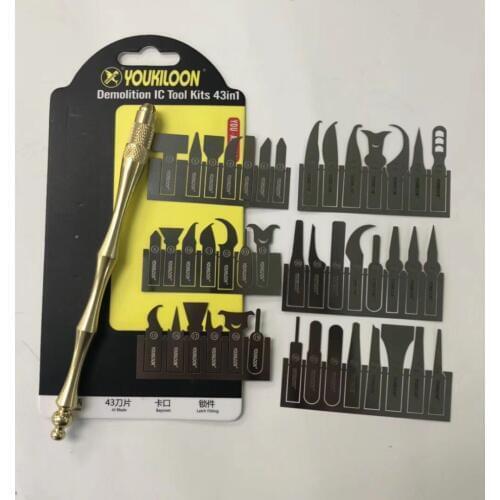 43 in 1 BGA Chip IC Knife Blade Remover Hand Tools Set for Repair Removing iPhone Motherboard Mainboard NAND CPU