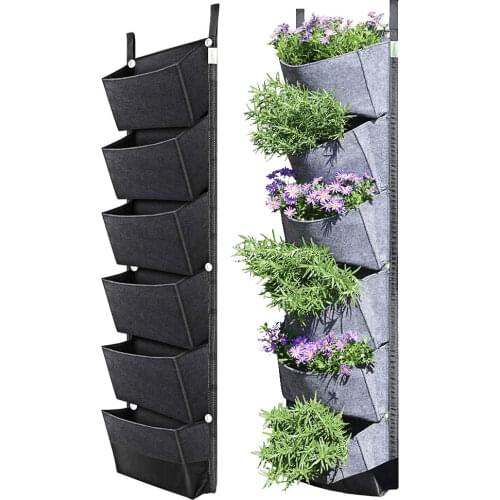 Wall Hanging Green Grow Bag Planter Vertical Garden Vegetable Living Garden Bag Planter Growing Bags Flowers Supply