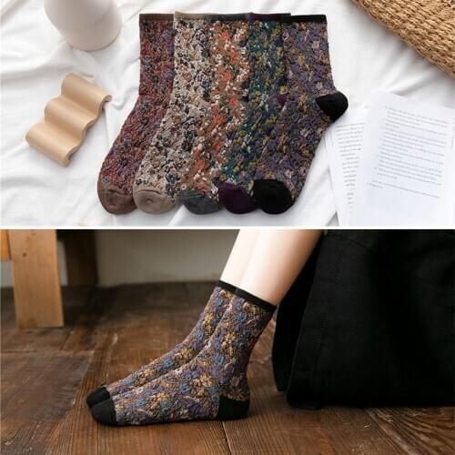 Japanese Newest Comfortable Vintage Cotton Sock Women 2020 Original National Wind Autumn Winter High Quality Mori Girl Sock