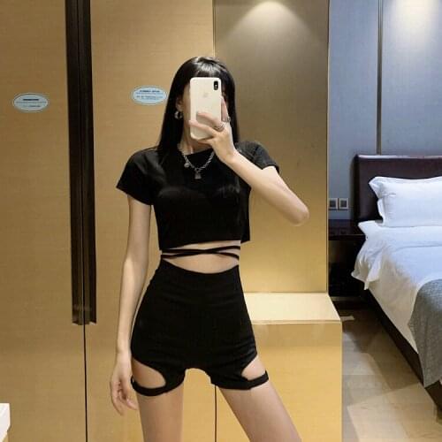 Black Skirts Belt Knee-Length Pleated Strap High Waist Detachable Women Lady Sweet Hip Hop Sexy Streetwear Outwear 2021 New