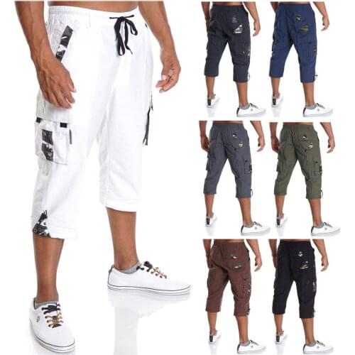 ZOGAA 2021 New Mens Casual Pants Cropped Trousers Casual Style Loose Mens Bottoms Sports Pants Suitable For Outdoor Sports