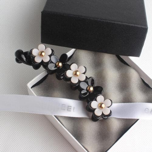 New camellia Flower Banana Clips for women twist Ponytail Vertical Hairpin Hair Claw Clip barrettes Headgear accessories