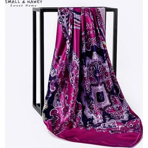 90*90CM new style cashew flower pattern ladies big square scarf silk scarf scarf wholesale