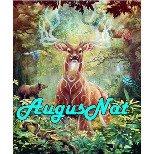 Deer diamond painting christmas stag daimond embroidery cross stitch animals pebble picture landscape diamant mosaic stickers