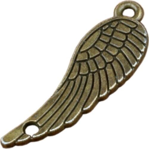 Charms angel wings connector 100Pcs/ lots 9.5x31mm Antique bronze Alloy ewelry Fit Handmade Bracelets F-04