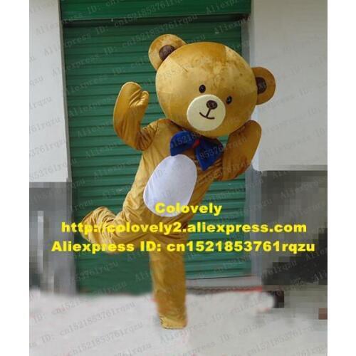 Likable Brown Rilakkuma Cookies Bear Relax Kuma Mascot Costume Cartoon Character Mascotte White Belly Small Nose ZZ1376 Free Sh