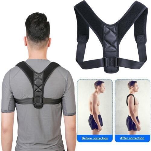 Adjustable Back Posture Corrector Brace Elastic Nylon Belt Shoulder Lumbar Spine Support Invisible Humpback Belt For Women Men