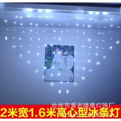 Christmas lights LED lights heart-shaped ice light string wedding girlfriend birthday gift lamp