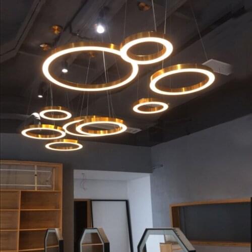 Modern Round LED Pendant Lights Gold Living room Bedroom LED Pendant Lamp Hotel Hall Hanglamp Loft Decoration Nordic Lights