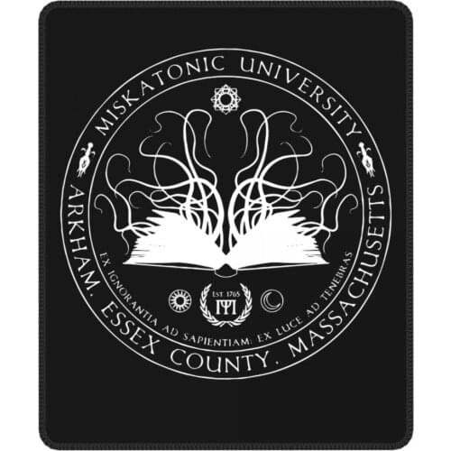 Miskatonic Sigil Call Of Cthulhu Vintage Mouse Pad Miskatonic Lovecraft Arkham MousePad Rubber Computer Keyboard Desk Pad