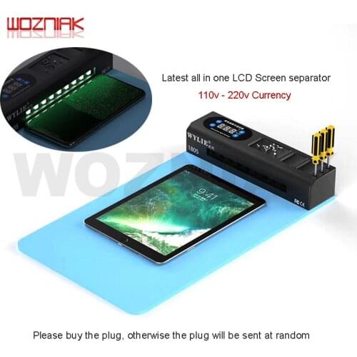 WYLIE WL-1805L Multi-function LCD Screen Preheat Separator Disassembly tool + Dust lamp for Mobile phone iphone ipad Android