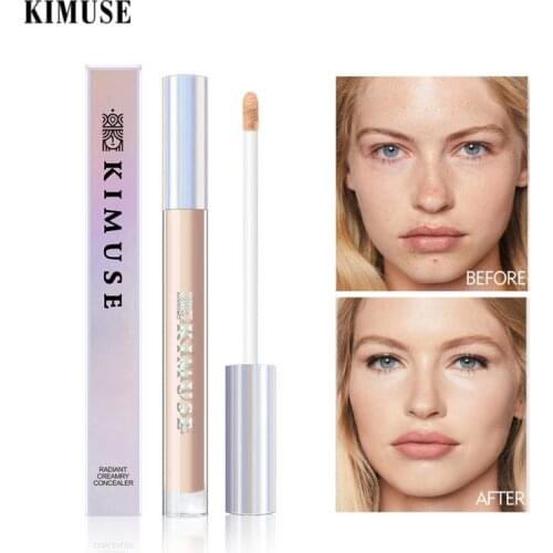 KIMUSE Liquid Concealer To Cover Dark Circles And Acne Marks Conceal Pores Brighten Skin Tone Whitening Face Foundation TSLM2