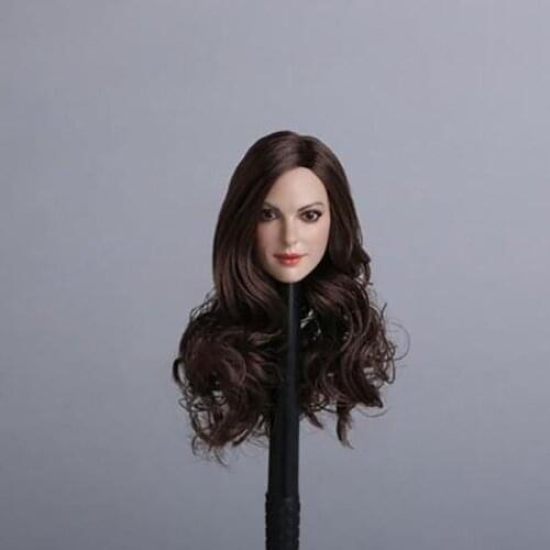 1/6 Scale Girl Head Sculpt Female Head Version Model New York Anne Hathaway Short/Long Hair Headplay for 12" Action Figure Body