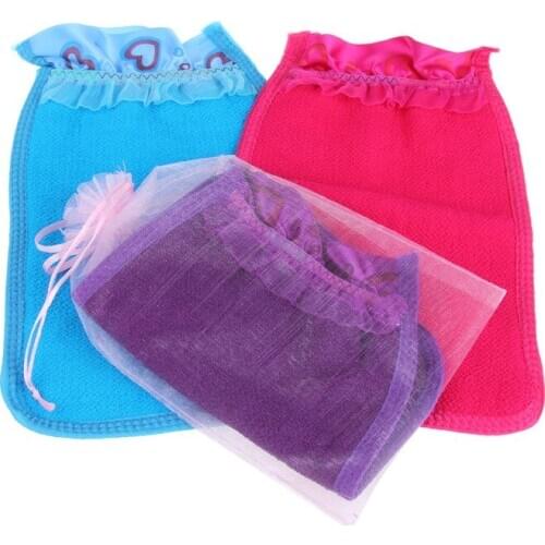 1 PC Korea Tape Back Brush Scrub Gloves Exfoliating Body Towel Massage Shower Scrubber Exfoliating Sponge Wash Bath Gloves