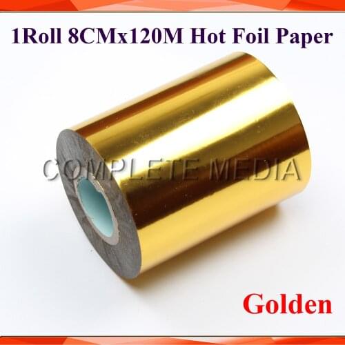 1Rolls Golden Color 80mmx120M Hot Stamping Foil Heat Transfer Napkin Gilding PVC business Card Emboss
