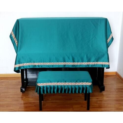 1 PCS Piano Dust Cover Stool Cover Silk Dust-proof Home Texile Cloth Nodic Style Cover Piano Accessories Thick Piano Cover Set