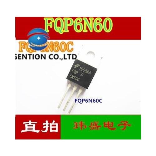 10PCS 6N60C FQP6N60 FQPF6N60C the TO-220 MOS field effect tube in stock 100% new and original