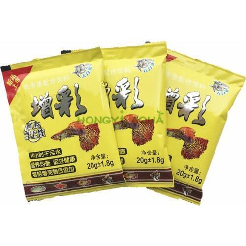 10pieces/lot Tropical fish food Guppy feed Microparticle type Floating type Add gorgeous Increase bright